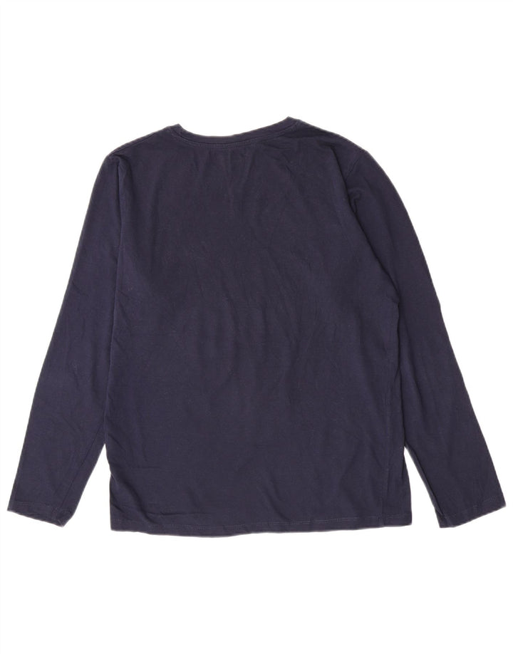 Jack & Jones Top grafico da uomo a maniche lunghe piccolo in cotone blu navy