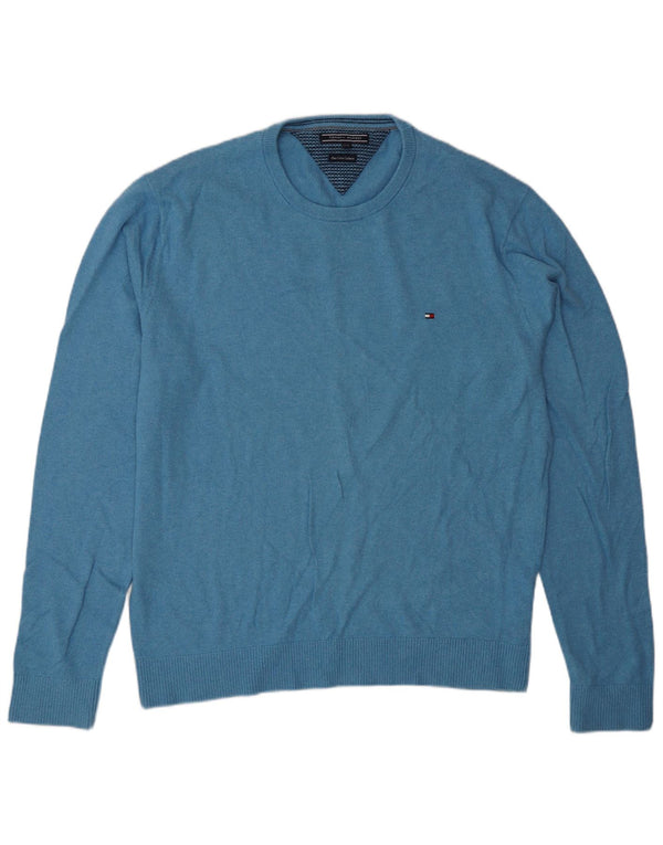 Maglione maglione girocollo da uomo Tommy Hilfiger 2XL cotone blu
