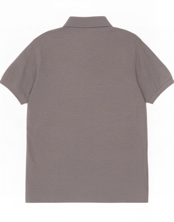 Polo da uomo Lacoste taglia 5 grande in cotone chiazzato grigio