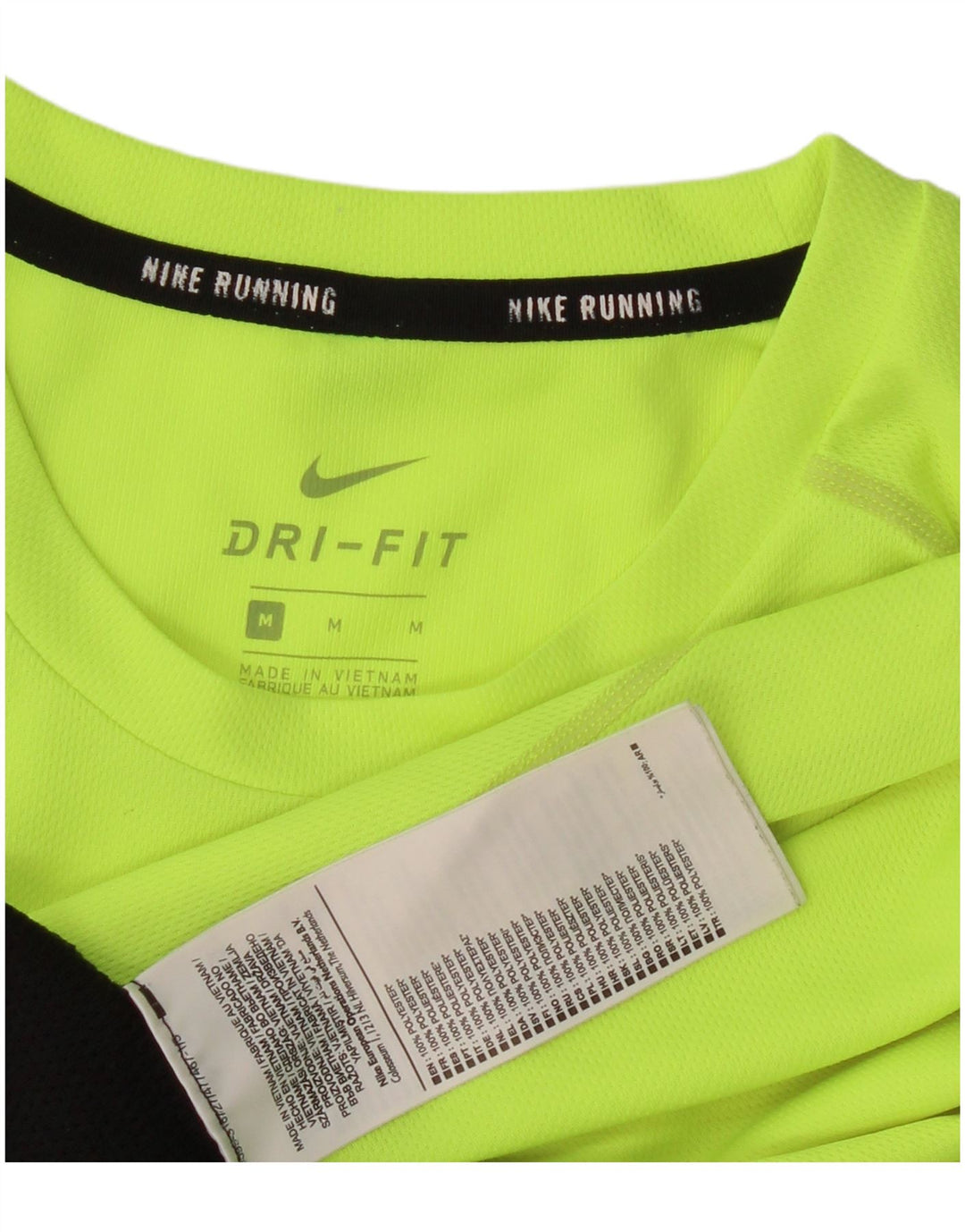 Maglia Nike Dri Fit da uomo a maniche lunghe in poliestere color block verde medio