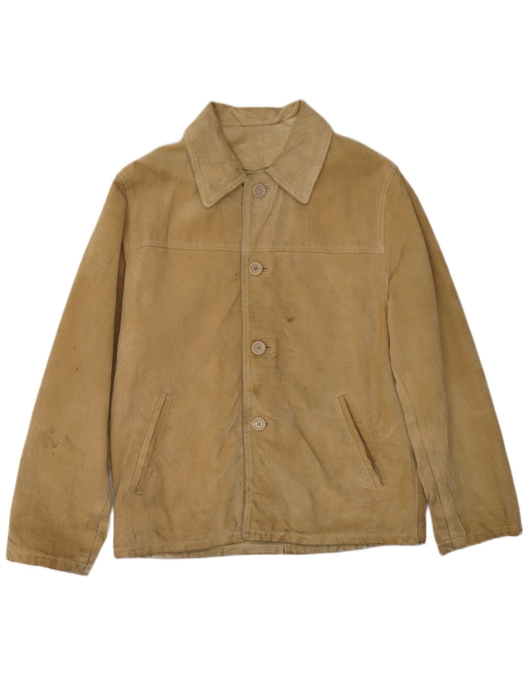 Giacca da uomo in pelle scamosciata CONBIPEL UK 40 grande in pelle beige