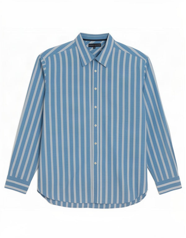 Camicia da uomo Tommy Hilfiger XL in cotone a righe blu