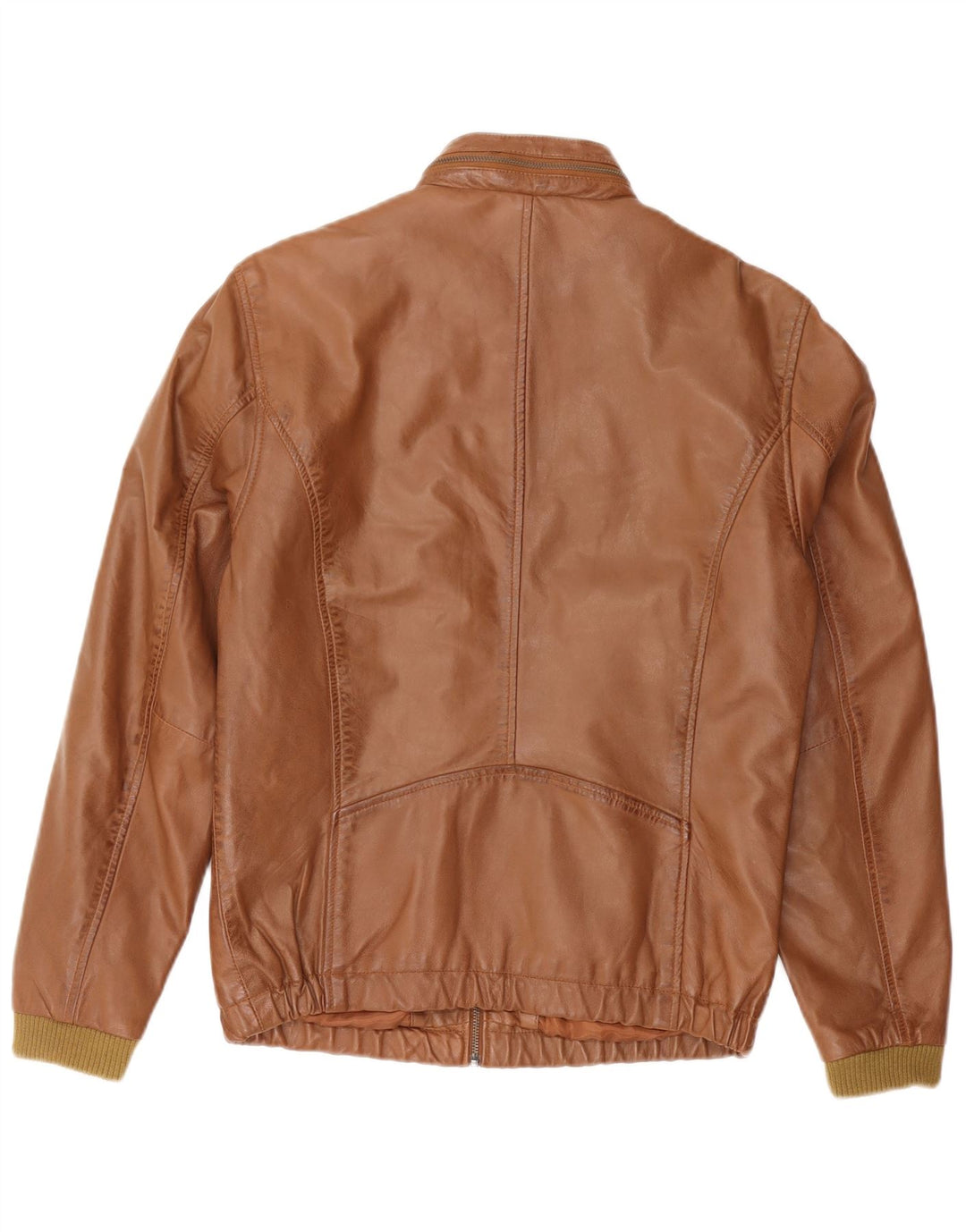 Giacca in pelle bomber da uomo AIM EU 50 grande in pelle marrone