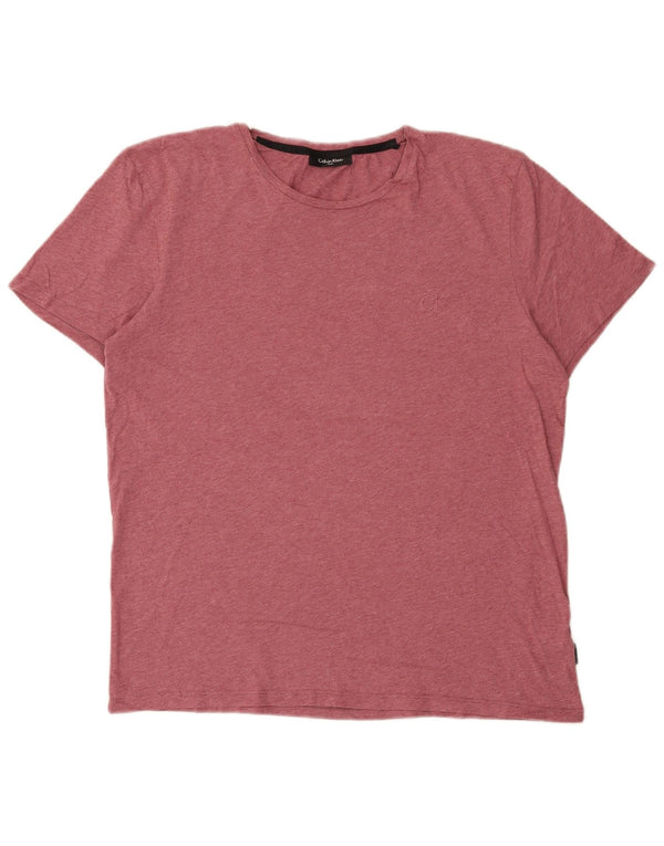 Maglietta da donna Calvin Klein Top UK 16 grande cotone rosa