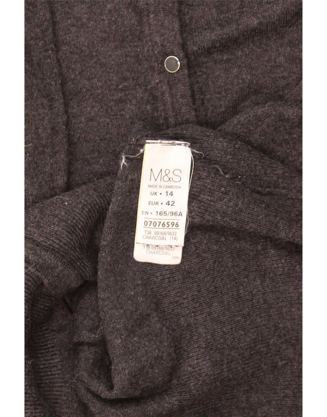 Maglione cardigan da donna Marks & Spencer UK 14 Viscosa grigio medio
