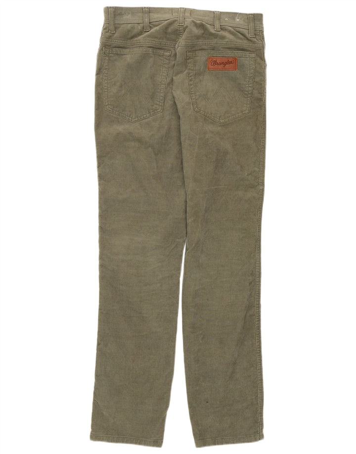 Pantaloni Wrangler da uomo Texas slim fit in velluto a coste W32 L32 cotone verde