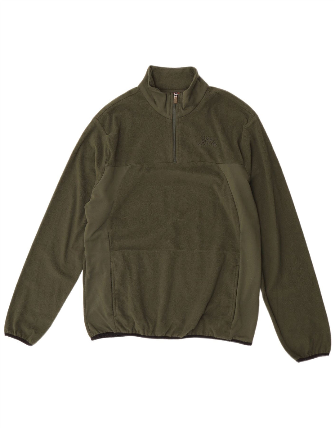 Maglione in pile Kappa da donna con zip e collo XL poliestere kaki