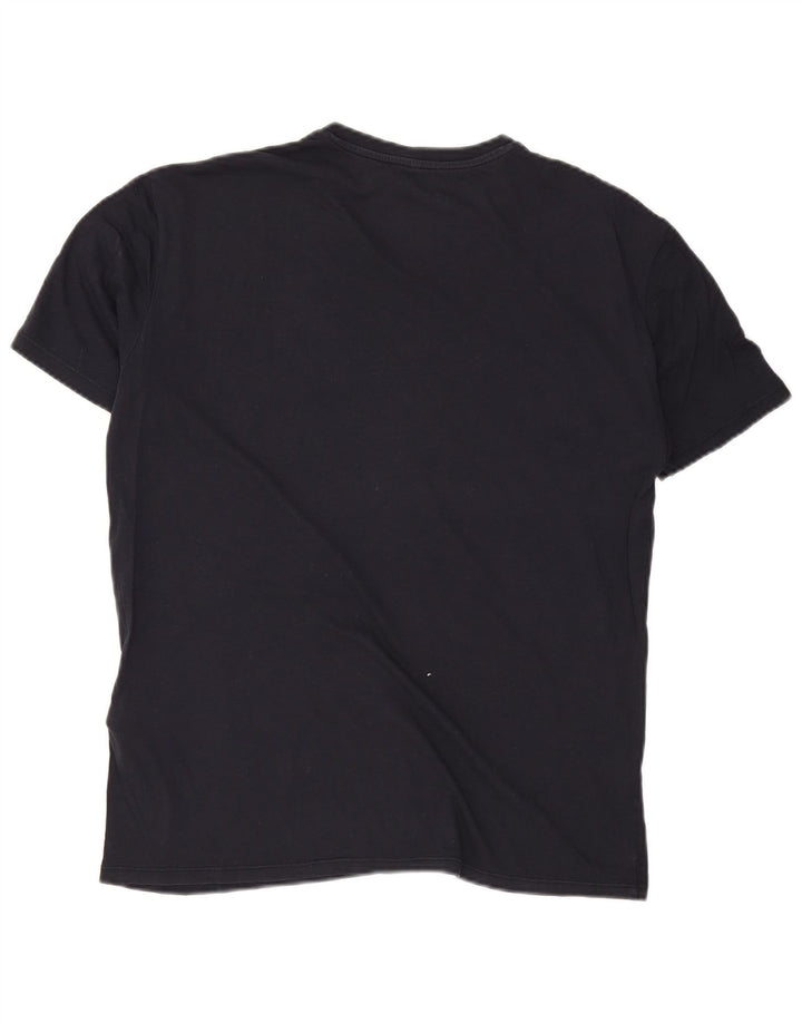 Armani Jeans T-shirt da uomo Top Large in cotone blu navy