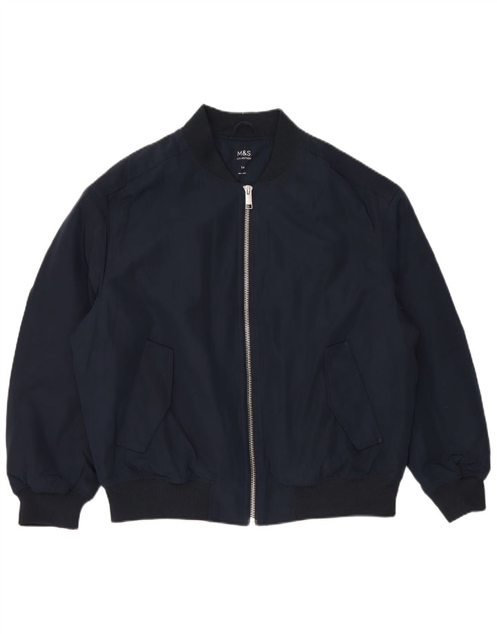 Giubbotto bomber oversize da donna Marks & Spencer UK 14 grande blu navy