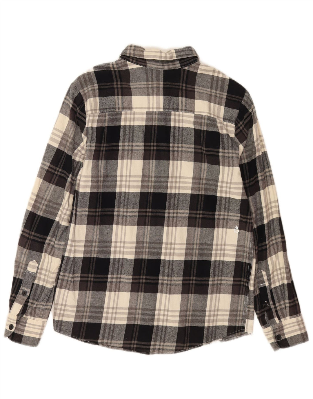 Camicia da uomo in flanella dal taglio moderno Volcom, piccola, in cotone scozzese nero