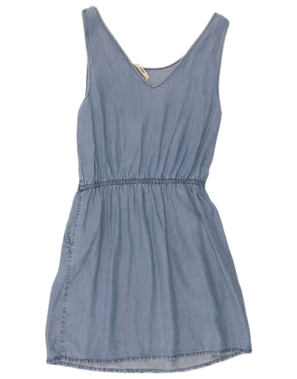 Abito in denim senza maniche da donna Oasis UK 10 Piccolo Lyocell blu