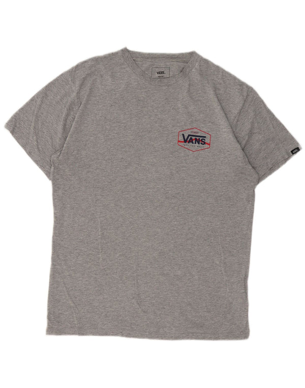T-shirt da uomo Vans Classic Fit, top in cotone mélange grigio medio