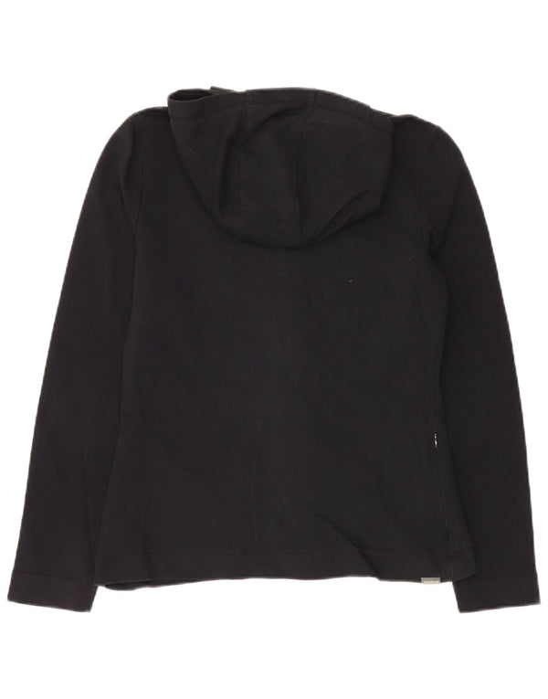 Maglione con cappuccio e zip da donna REEBOK UK 10 piccolo cotone nero