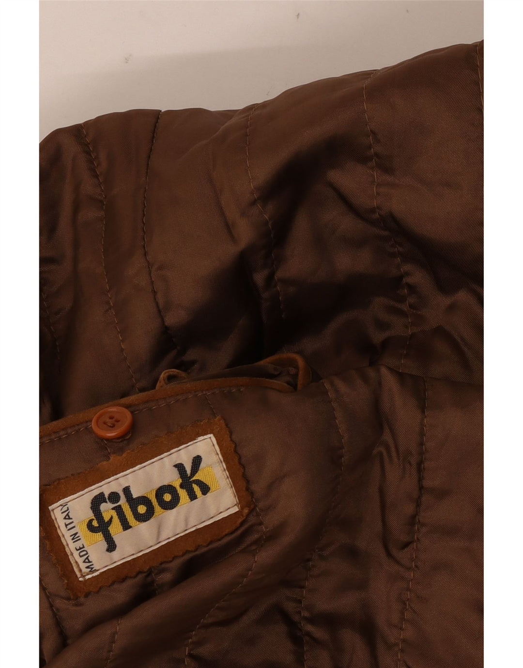 Giacca militare in pelle scamosciata da uomo Fibok UK 42 XL Beige