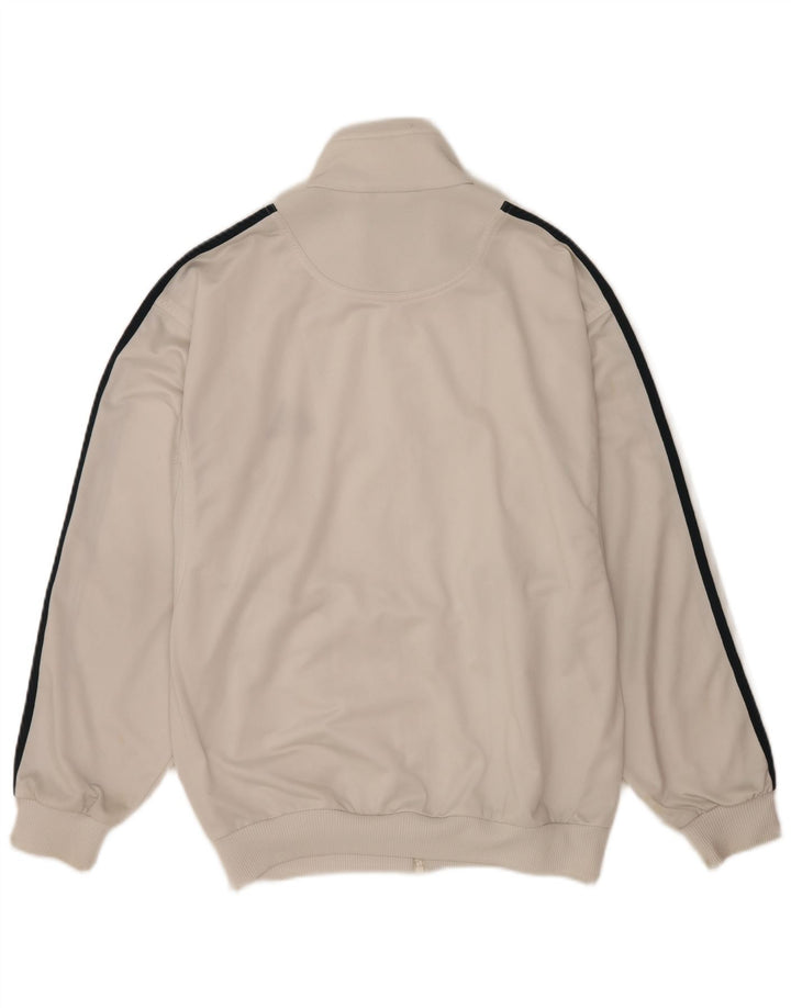 Giacca da tuta da uomo Adidas UK 38/40 poliestere bianco medio