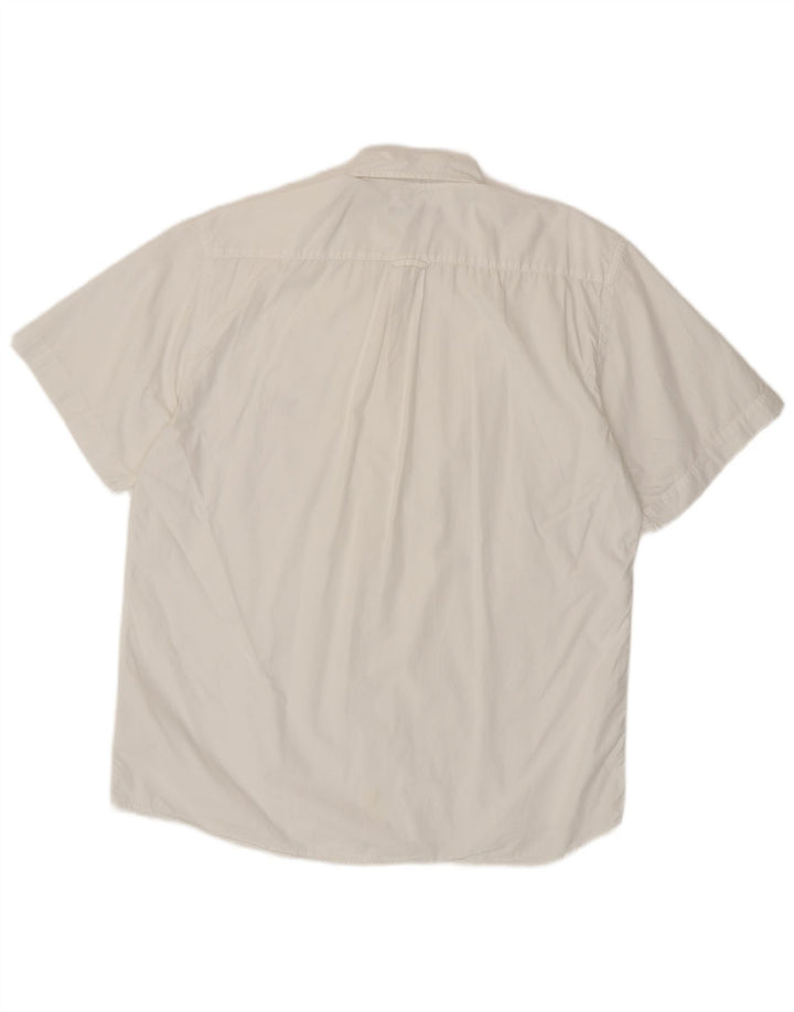 Gant Camicia da uomo a maniche corte vestibilità regolare Large in cotone bianco