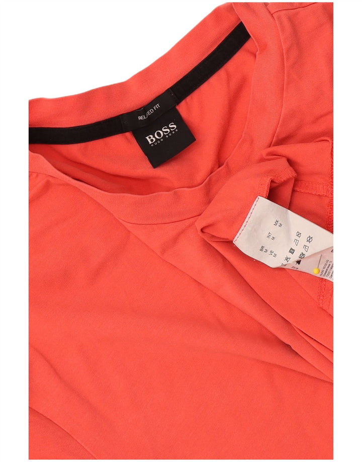 Hugo Boss T-shirt da uomo dalla vestibilità rilassata Top in cotone arancione medio