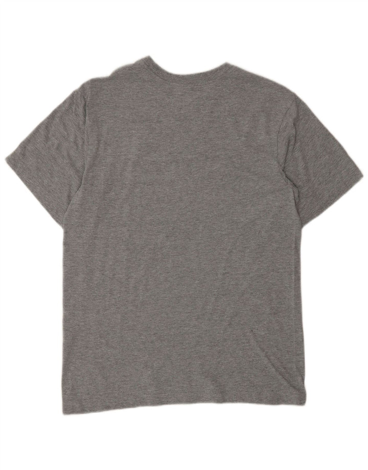 T-shirt da uomo NIKE Top XS in cotone chiazzato grigio
