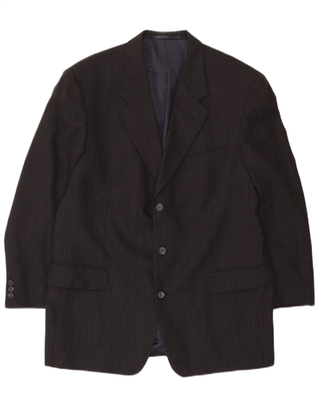 Giacca blazer da uomo a 3 bottoni Daniel Hechter UK 40 grande lana vergine blu navy