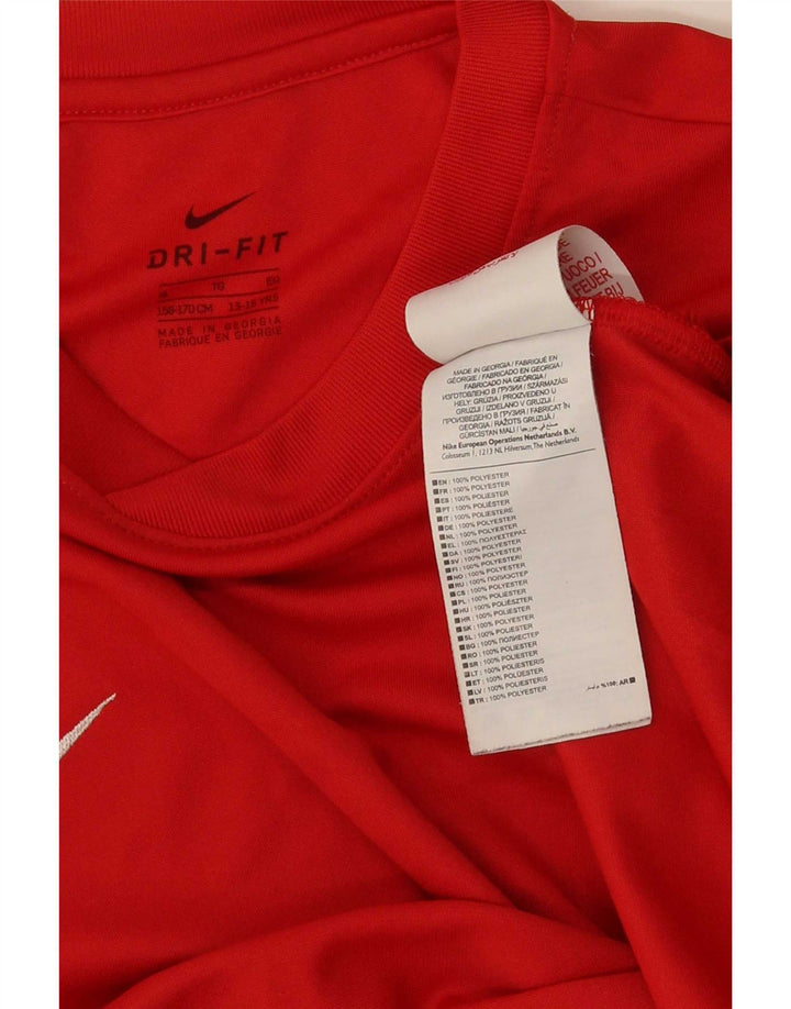 T-shirt Nike Ragazzo Dri Fit Top 13-14 anni XL Rosso Poliestere