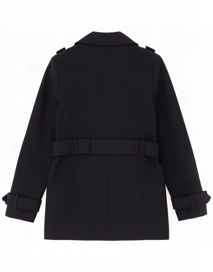 Topshop Soprabito da donna UK 10 piccolo blu navy in lana