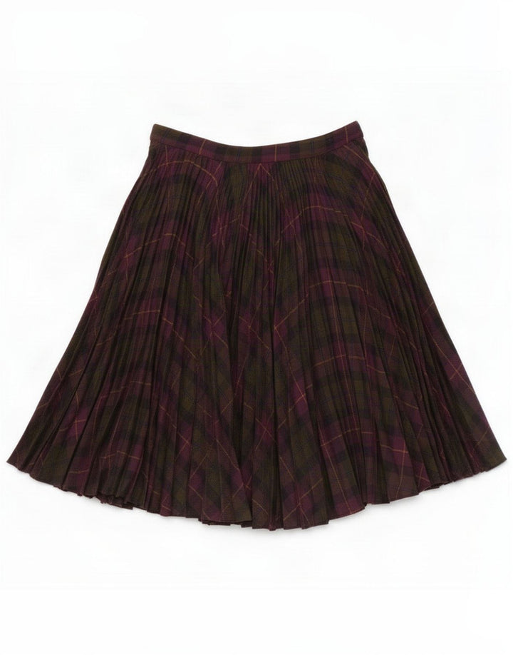 Gonna a ruota a pieghe da donna Penny Black IT 42 Media W27 Lana a quadri bordeaux