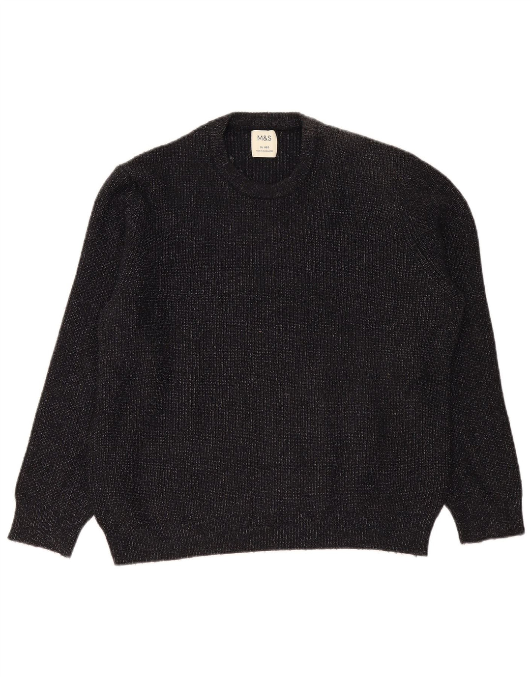 Maglione maglione girocollo da uomo Marks & Spencer XL blu navy screziato