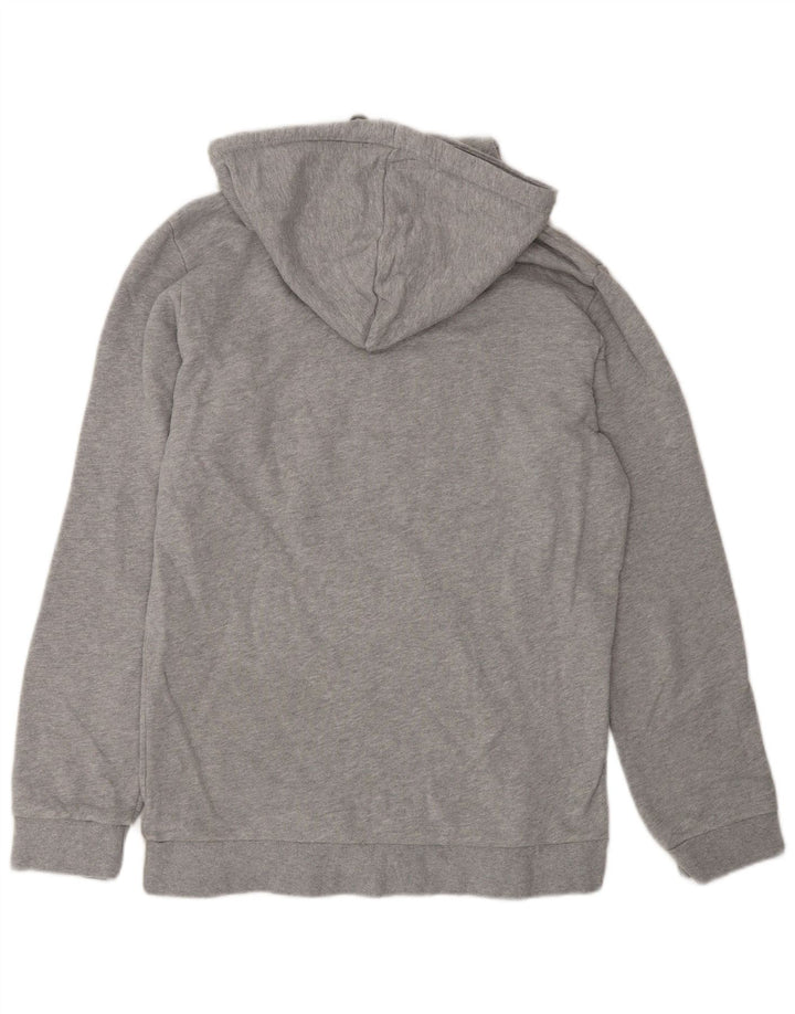 ADIDAS Mens Graphic Hoodie Jumper Small Grey Cotton