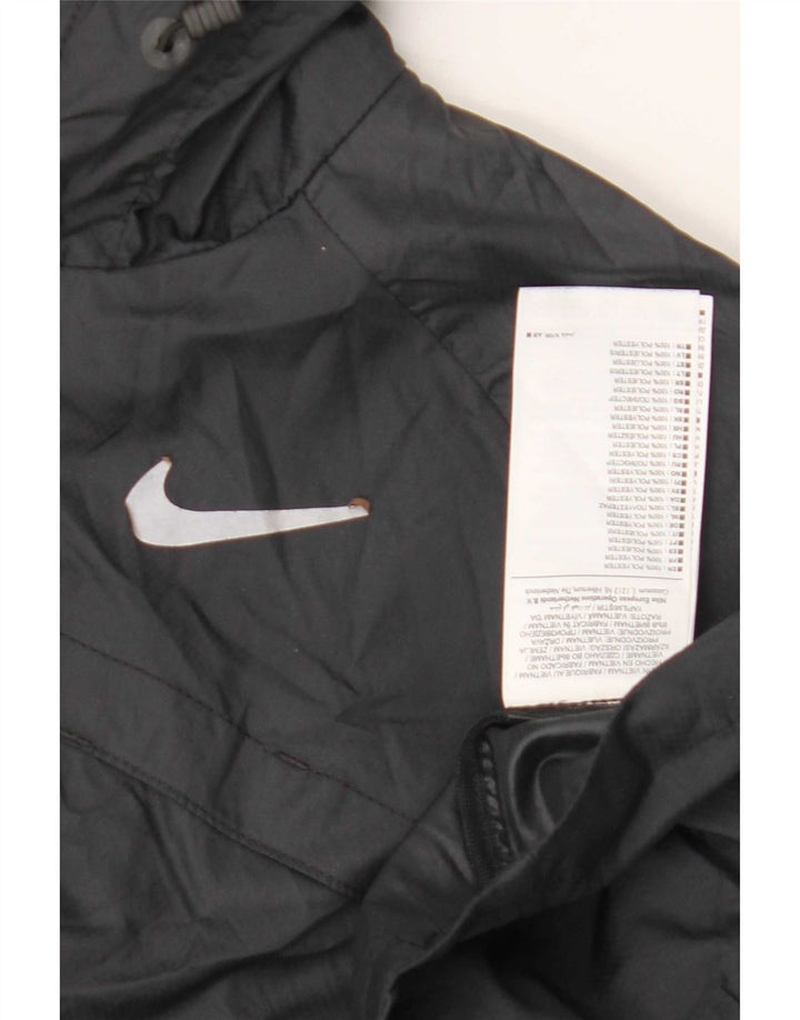 Giacca antipioggia con cappuccio da donna Nike UK 12 medio nero poliestere