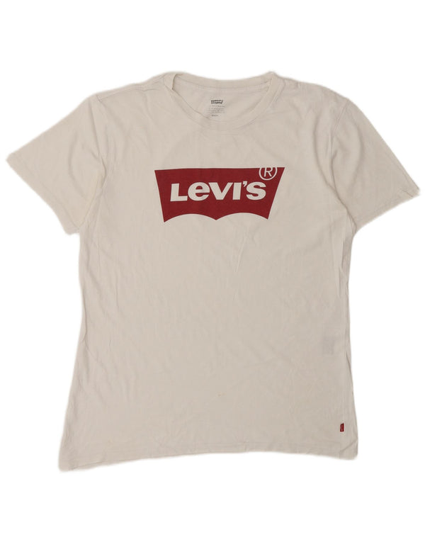 T-shirt grafica da uomo LEVI'S bianca media