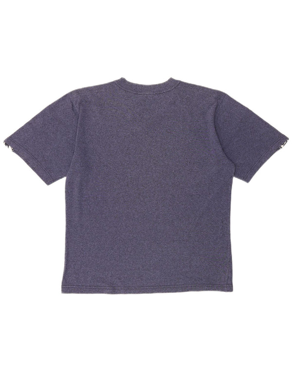 T-shirt grafica da uomo Asics, taglia grande, in cotone screziato blu navy