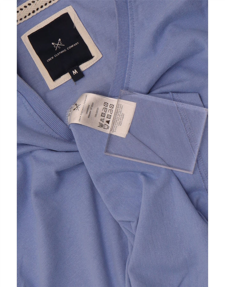 CREW CLOTHING T-shirt da uomo Top in cotone blu medio