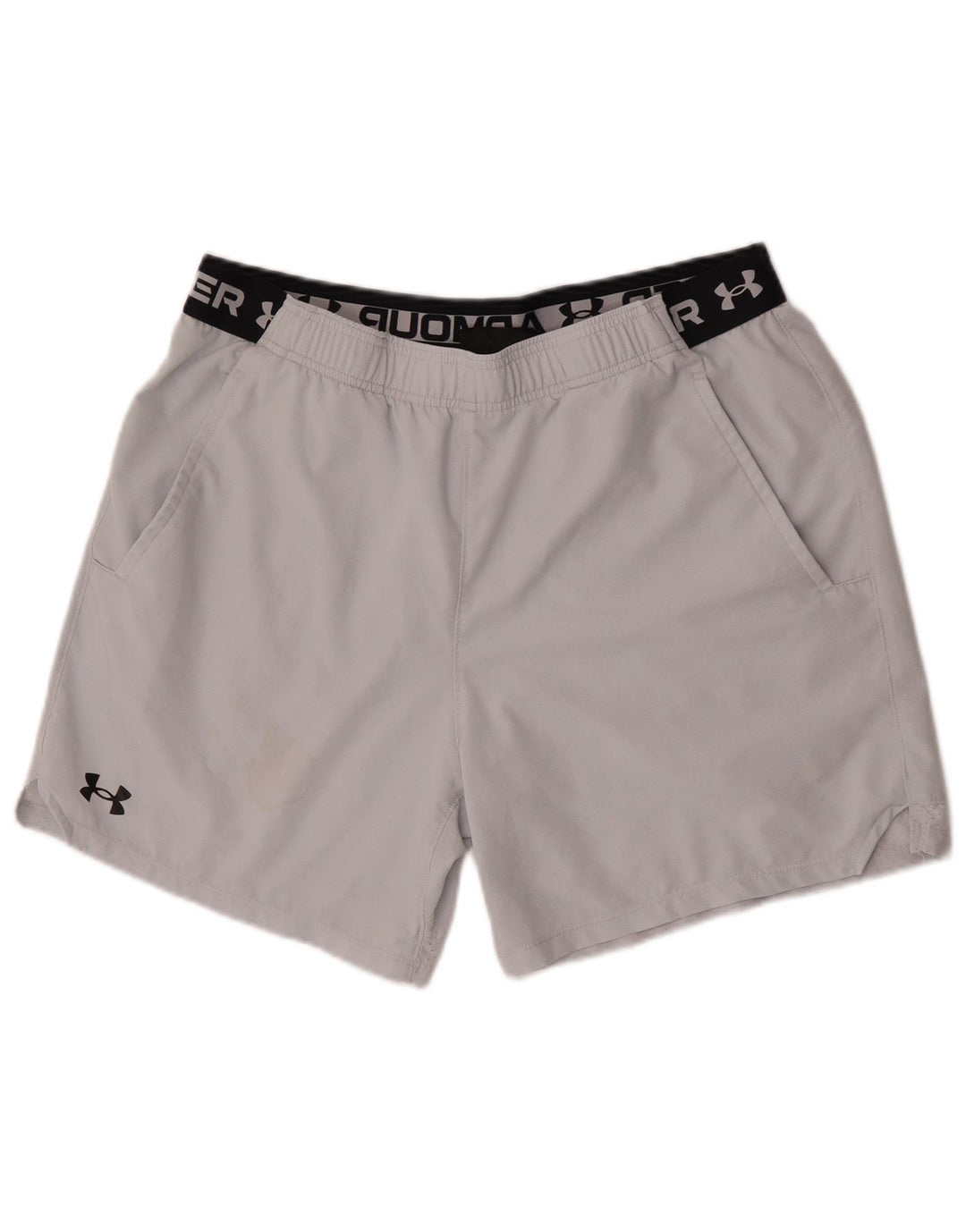 Pantaloncini sportivi grafici aderenti da uomo Under Armour XL poliestere bianco