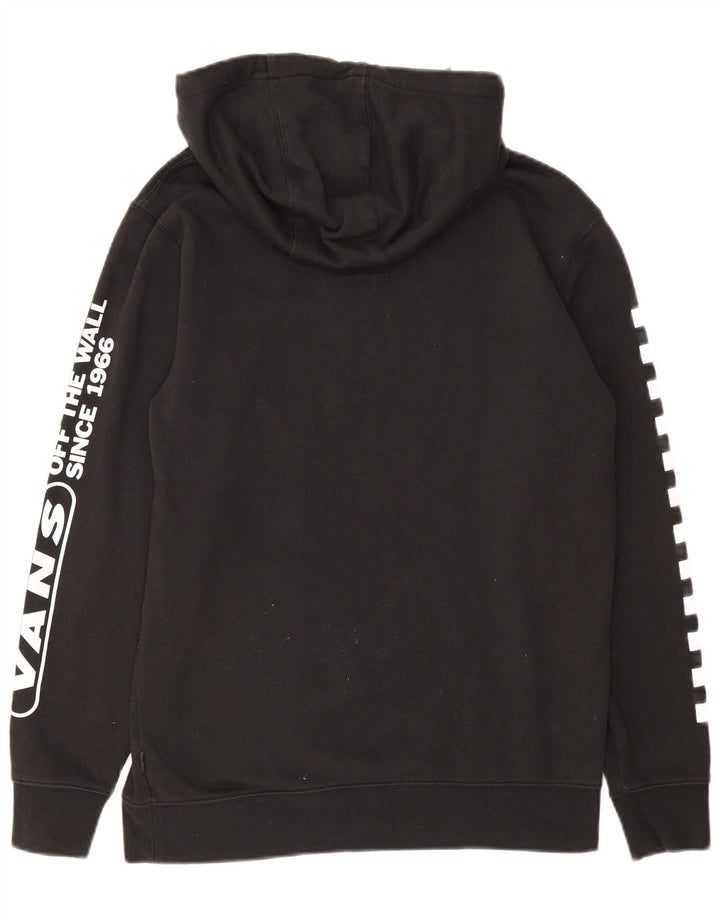 VANS Mens Graphic Hoodie Jumper Small Black Cotton