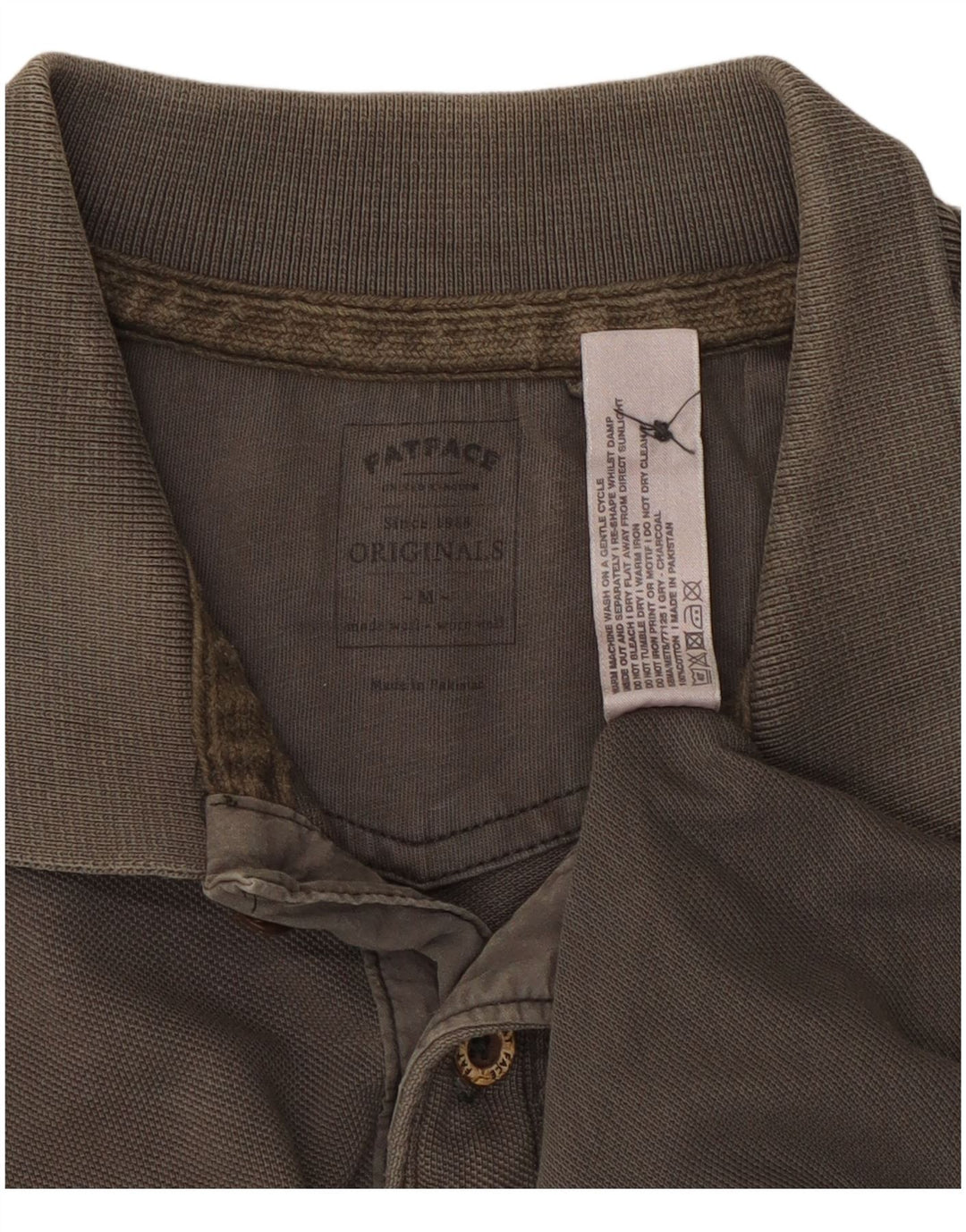 Polo da uomo Fat Face in cotone grigio medio