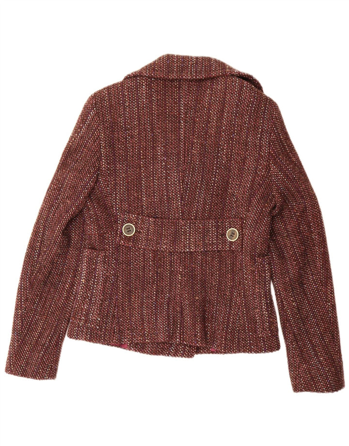 Max & Co. Giacca blazer doppiopetto da donna UK 12 Marrone medio screziato