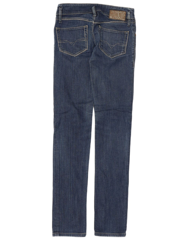 Jeans dritti slim a vita bassa Matic da donna Diesel W26 L34 cotone blu