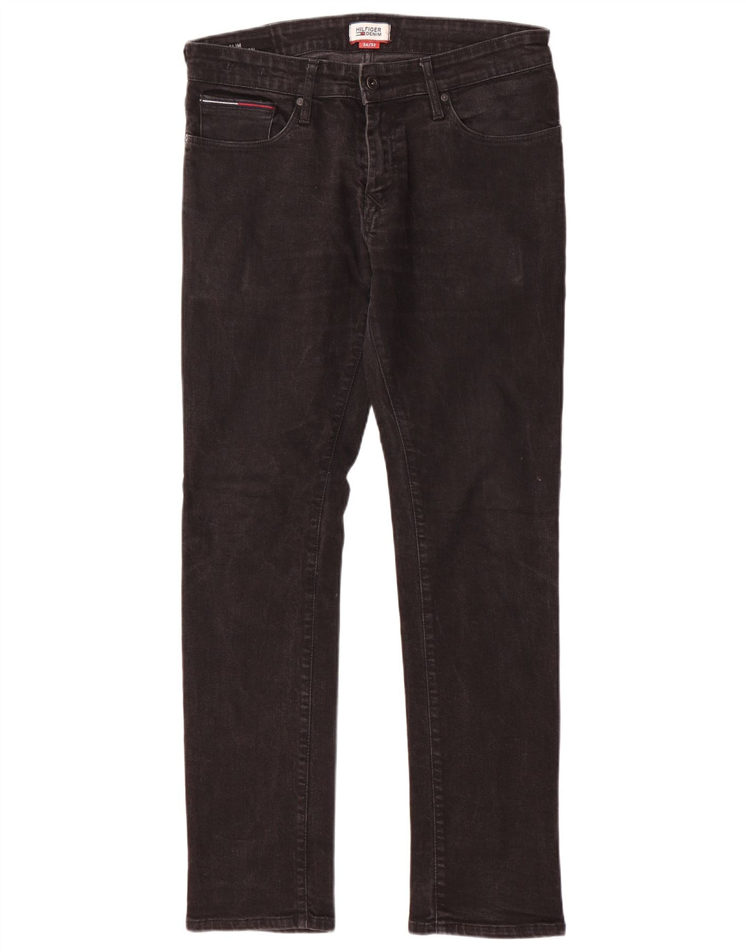 TOMMY HILFIGER Jeans slim Scanton da uomo W34 L32 cotone nero