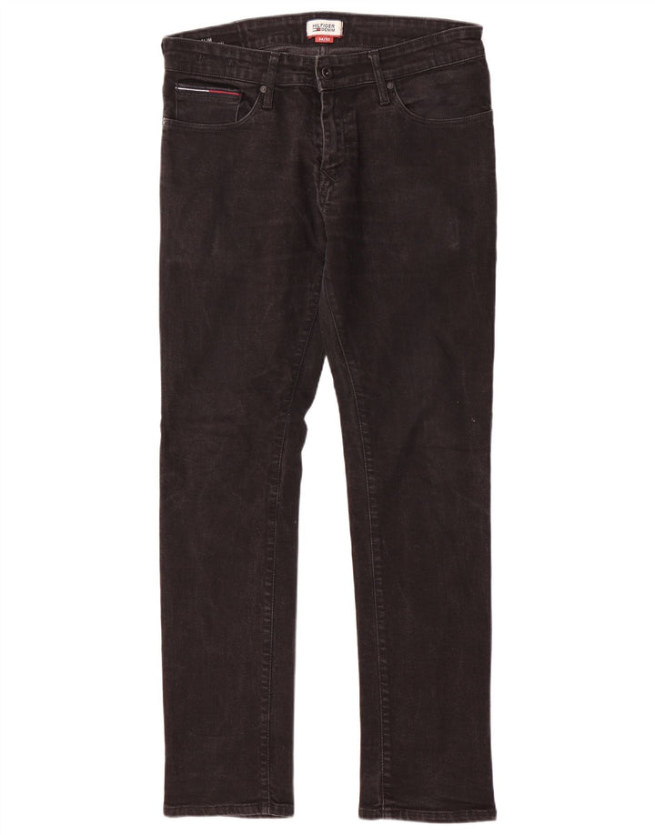 TOMMY HILFIGER Jeans slim Scanton da uomo W34 L32 cotone nero