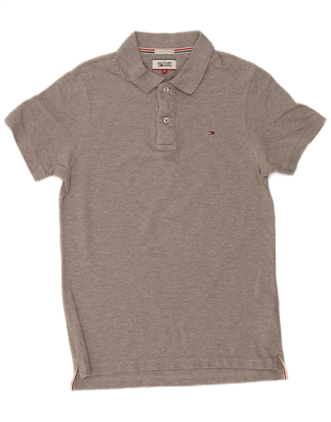 Polo da uomo Tommy Hilfiger in cotone grigio medio