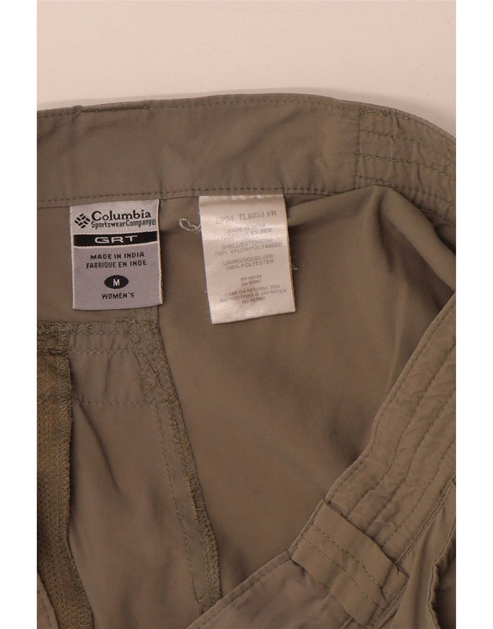 Pantaloncini cargo Columbia da donna medi W30 poliestere kaki