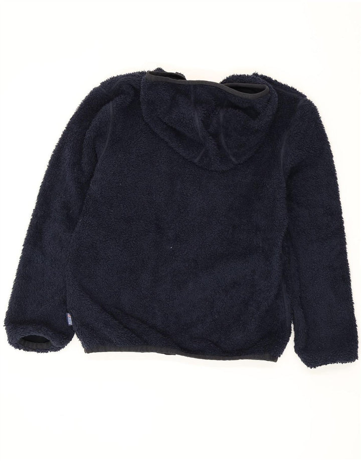 Giacca in pile reversibile con cappuccio da uomo K-Way UK 40 Large in poliestere blu navy