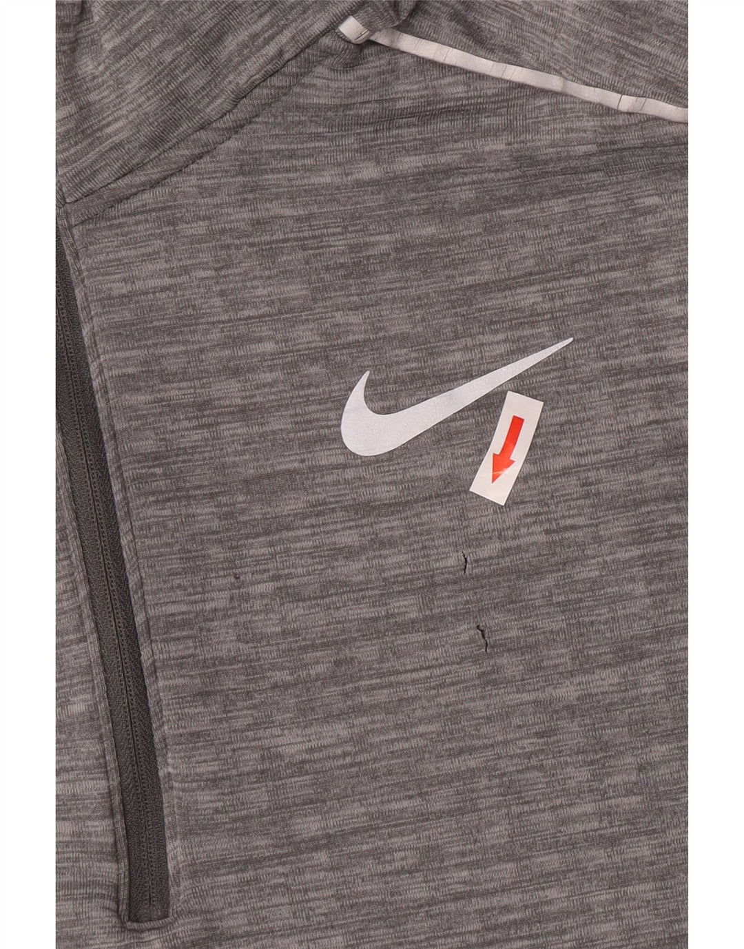 Nike Uomo Running Zip Collo Pullover Tuta Top Large Grigio Poliestere