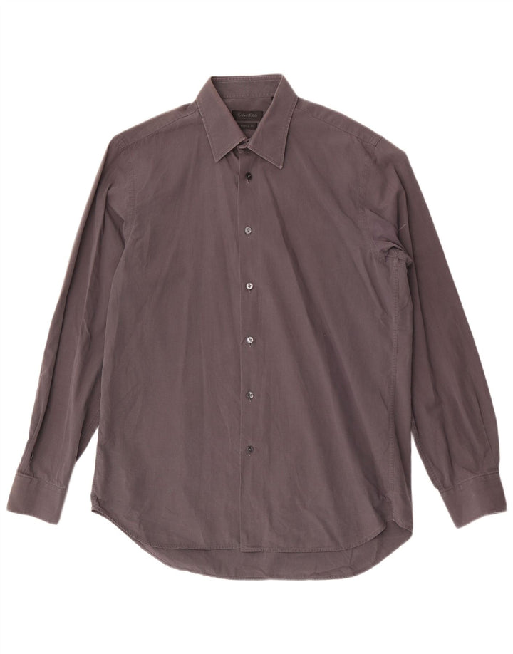 CALVIN KLEIN Camicia da uomo taglia 42 grande cotone grigio