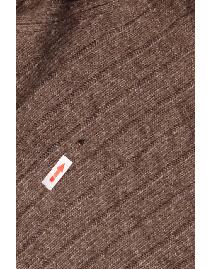 Maglione maglione a collo alto da uomo Marks & Spencer 2XL acrilico marrone