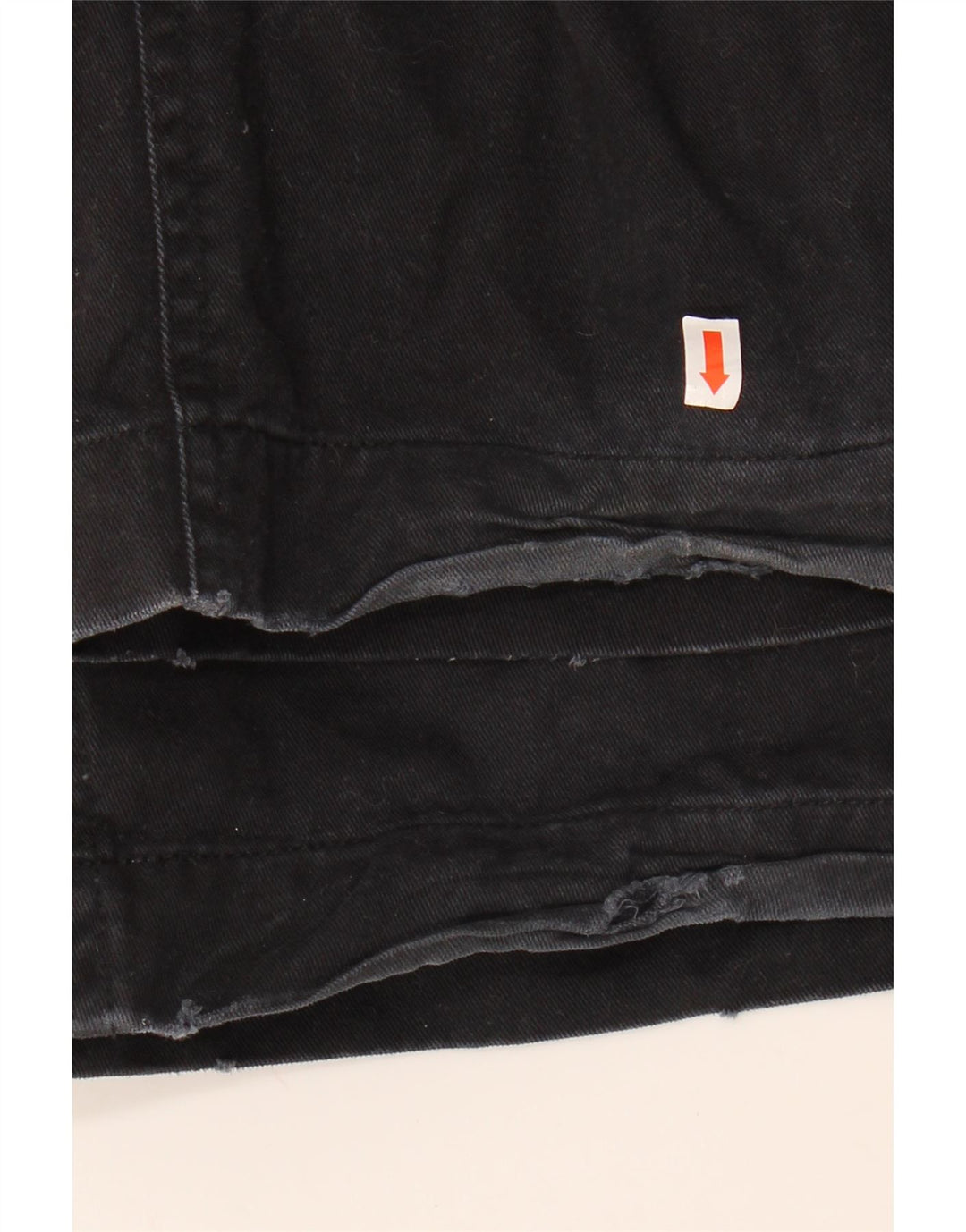 KANGAROO POO Mens Straight Cargo Trousers W38 L32 Black Cotton