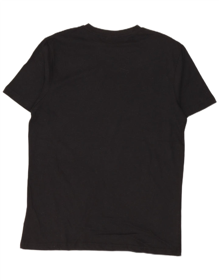 ELLESSE T-shirt grafica da uomo Top in cotone nero medio