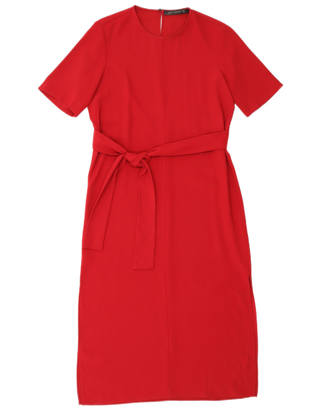 Vestito lungo da donna Zara UK 14 poliestere rosso medio