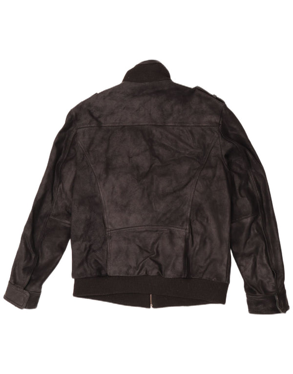 Giacca in pelle militare da uomo Kruder UK 42 XL in pelle nera