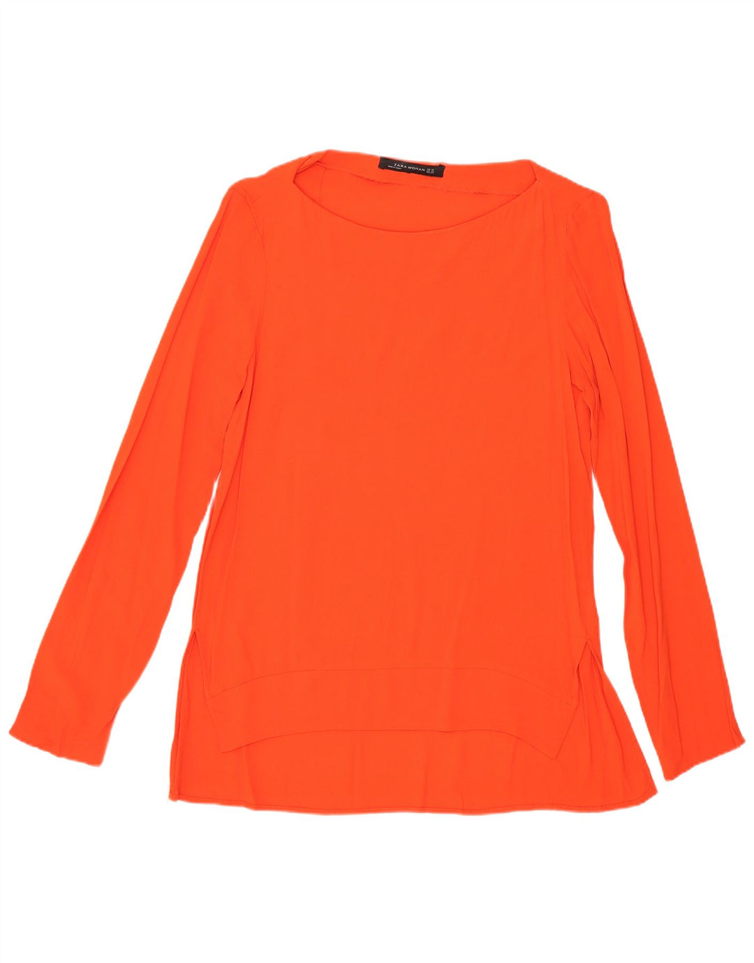 Top Zara da donna a maniche lunghe UK 6 XS arancione